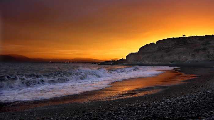 beach Playa Peñon Del Cuervo, Málaga, Spain